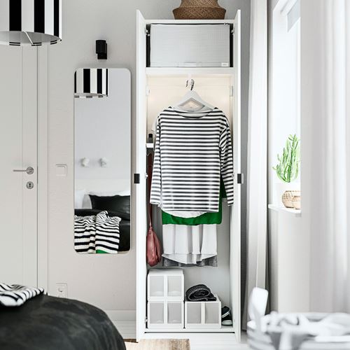 IKEA - LASTARE, LASTARE wardrobe, white, 60x42x200 cm