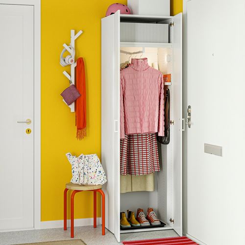 IKEA - STUK, box with compartments, white/black, 32x51x18 cm