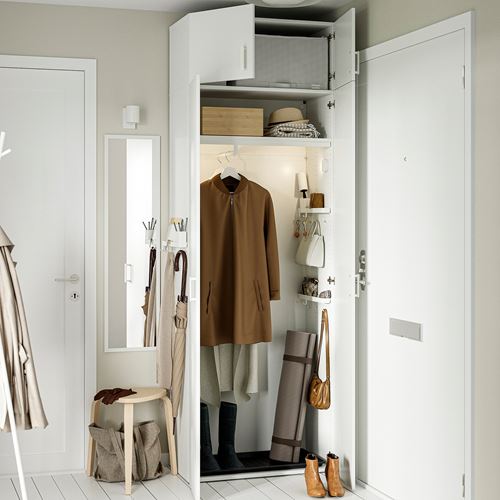 IKEA - LASTARE, LASTARE wardrobe, white, 80x42x236 cm