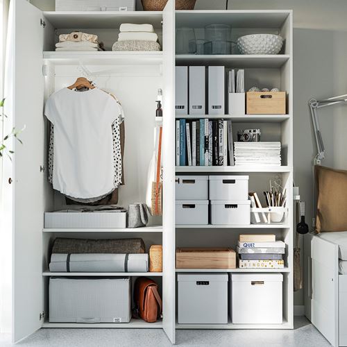 IKEA - LASTARE, LASTARE dolap kombinasyonu, beyaz, 160x42x200 cm