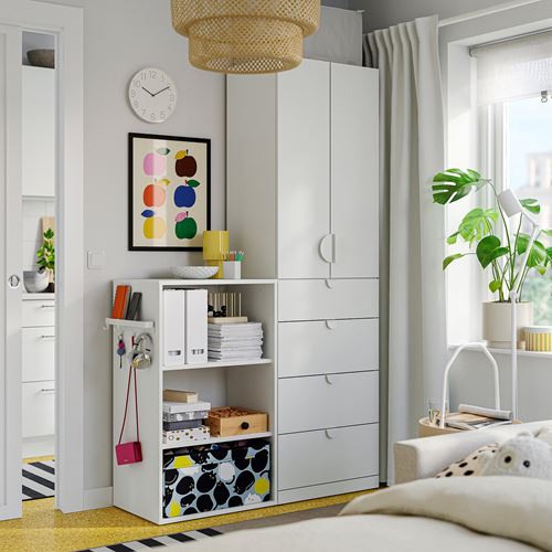 IKEA - LASTARE, LASTARE open storage unit, white, 60x42x100 cm