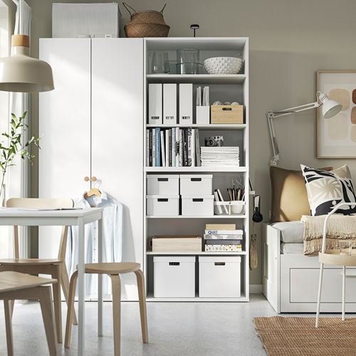 IKEA - LASTARE, LASTARE open storage unit, white, 80x42x100 cm