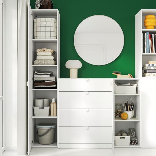 IKEA - LASTARE, LASTARE storage combination, white, 380x42x200 cm