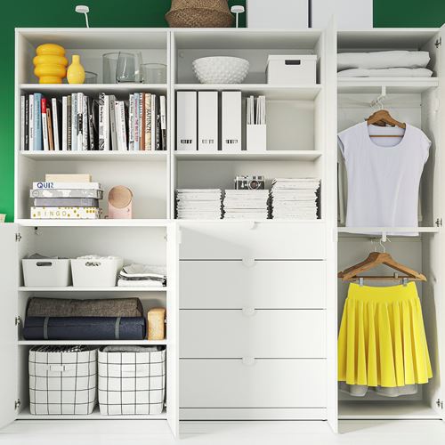 IKEA - LASTARE, LASTARE wardrobe, white, 80x42x100 cm