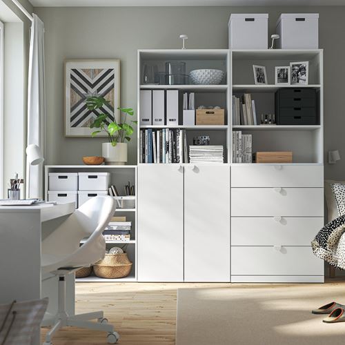 IKEA - LASTARE, LASTARE dolap kombinasyonu, beyaz, 240x42x200 cm