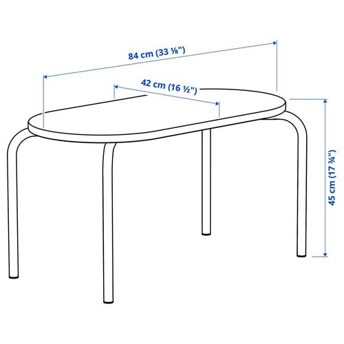 IKEA - GREJSIMOJS, çocuk masası, turuncu, 84x42 cm