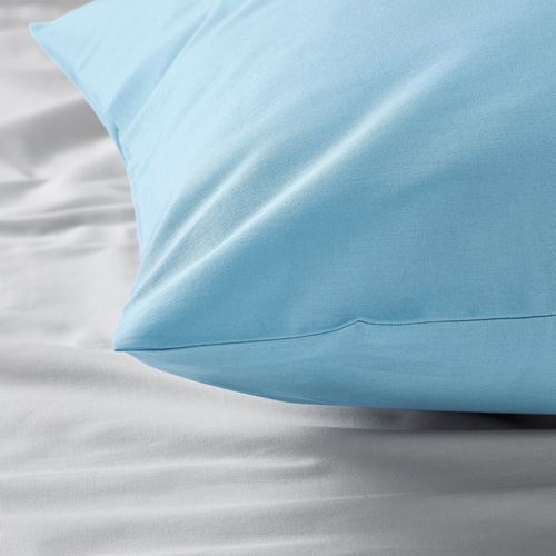 IKEA - DVALA, pillowcase, light blue, 50x60 cm