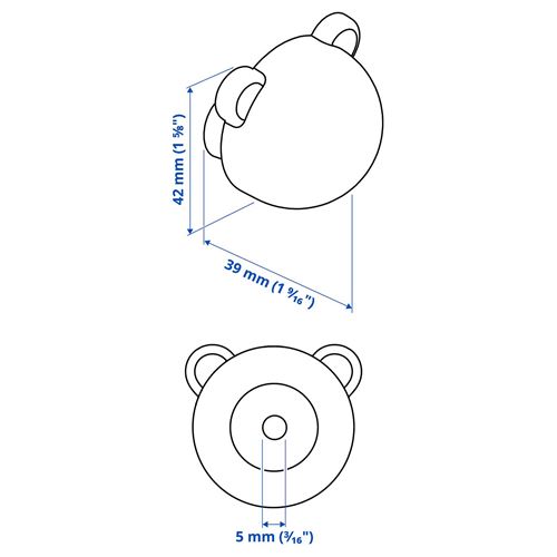 IKEA - GREJSIMOJS, topuz, yeşil, 38 mm