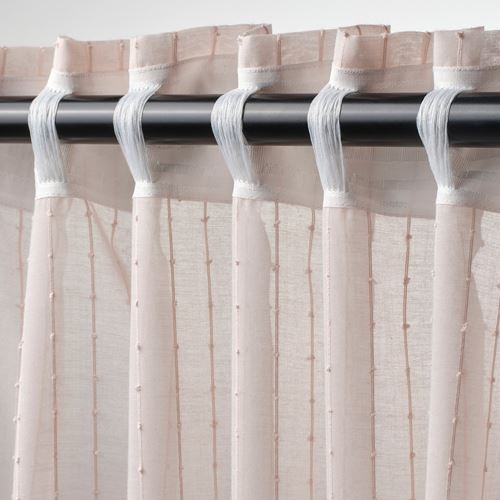 IKEA - MATILDA, sheer curtains, 1 pair, pale pink, 145x300 cm
