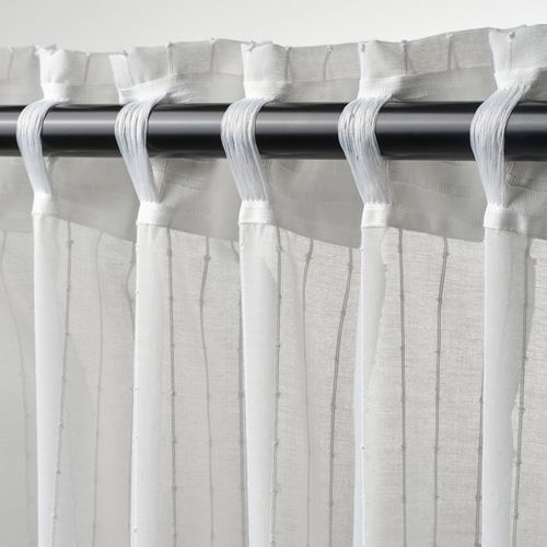 IKEA - MATILDA, sheer curtains, 1 pair, white, 145x300 cm