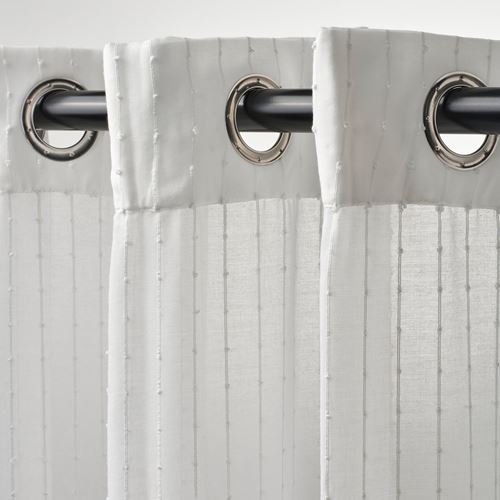 IKEA - MATILDA, sheer curtains, 1 pair, white, 145x300 cm
