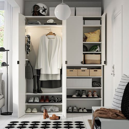 IKEA - LASTARE, LASTARE dolap kombinasyonu, beyaz, 160x42x200 cm