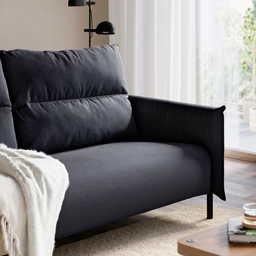 IKEA - MANNARP, 2-seat sofa, saxemara blue/black