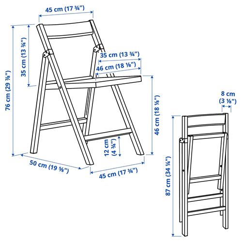 IKEA - IKEA PS 2026, katlanır sandalye, huş-mavi-siyah-kırmızı