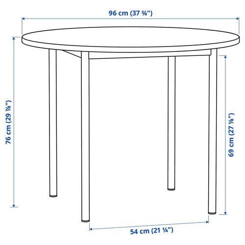 IKEA - IKEA PS 2026, yuvarlak mutfak masası, yeşil, 4 kişilik