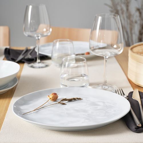 IKEA - FORELLTETRA, plate, white, 29x25 cm