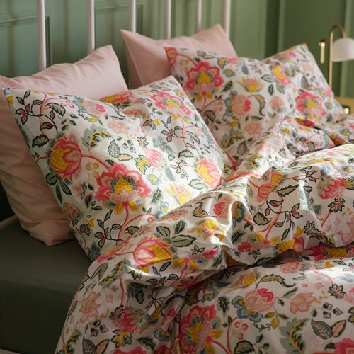 IKEA - DAGGSALVIA, double quilt cover and 2 pillowcases, multicolour, 240x220/50x60 cm