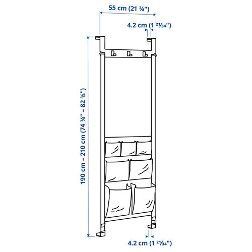 IKEA - KOMPISHANG, kapı askısı, bej, 55 cm