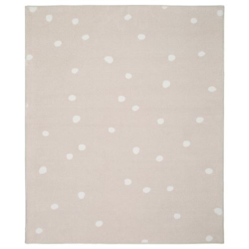 IKEA - LEN, kids rug, beige-dotted, 133x160 cm