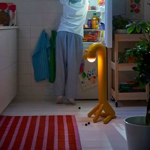 IKEA - GREJSIMOJS, LED'li dekoratif aydınlatma, sarı, 75x38 cm