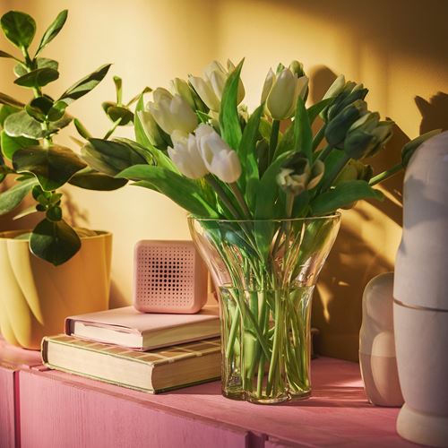 IKEA - DOFTRIPS, vase, transparent glass, 18 cm