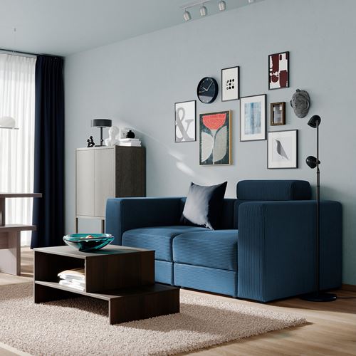 IKEA - JATTEBO, 2-seat sofa with headrest, samsala dark blue
