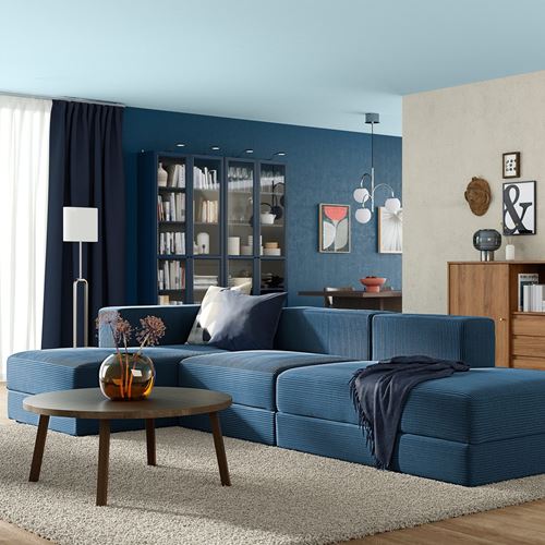 IKEA - JATTEBO, 3,5-seat sofa and chaise longue, samsala dark blue