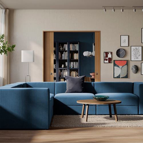 IKEA - JATTEBO, 6-seat corner sofa, samsala dark blue