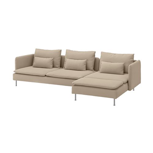 4-seat sofa with chaise longue