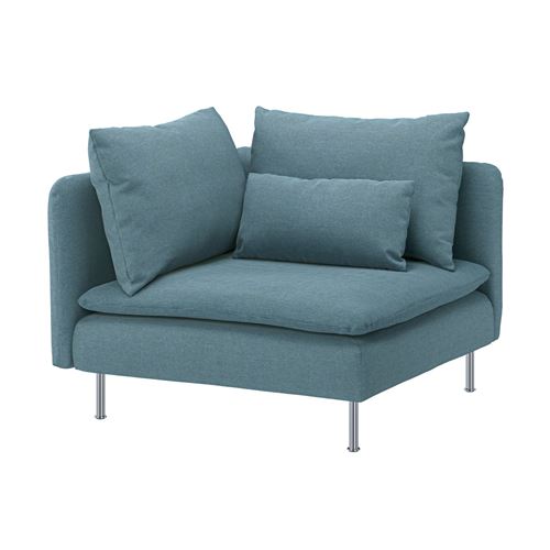 IKEA - SÖDERHAMN, köşe koltuk kılıfı, fridtuna koyu gri-mavi