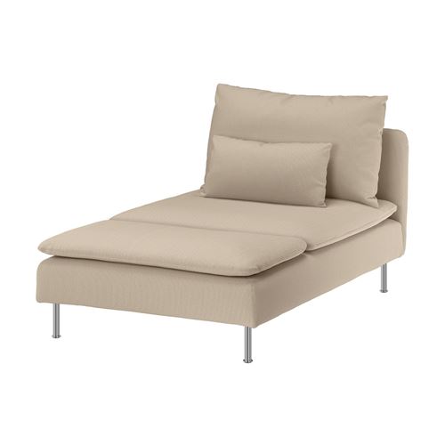 IKEA - SODERHAMN, cover for add-on chaise longue, kelinge beige