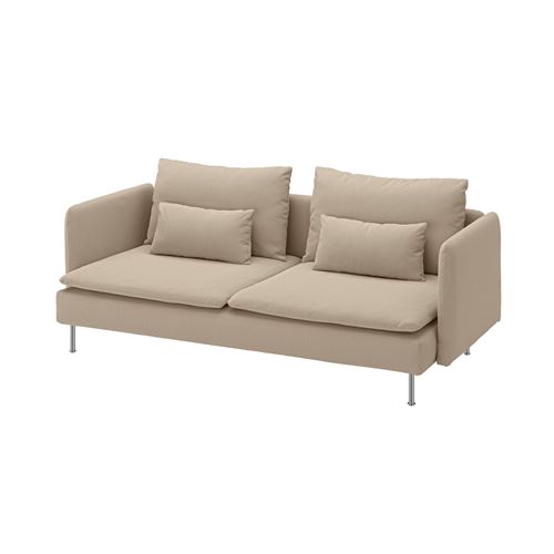 IKEA - SODERHAMN, 3-seat sofa cover, kelinge beige