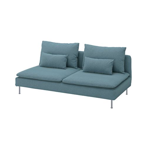 IKEA - SODERHAMN, 3-seat sofa cover, fridtuna dark grey-blue