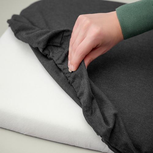 IKEA - RAMSNAS, upholstered chair, anthracite-Vissle dark grey