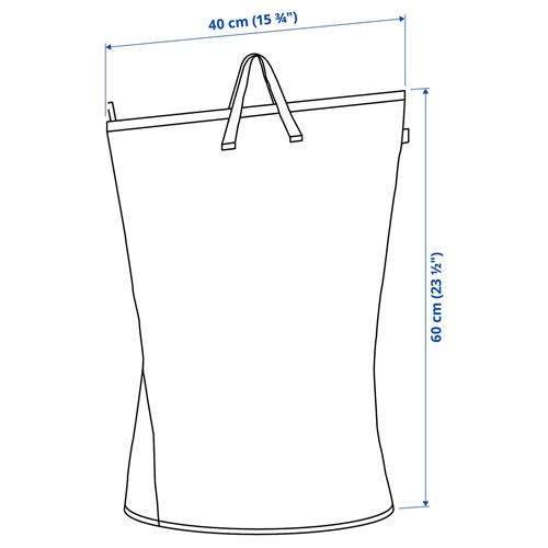 IKEA - PARKLA, washing bag, white, 70 l