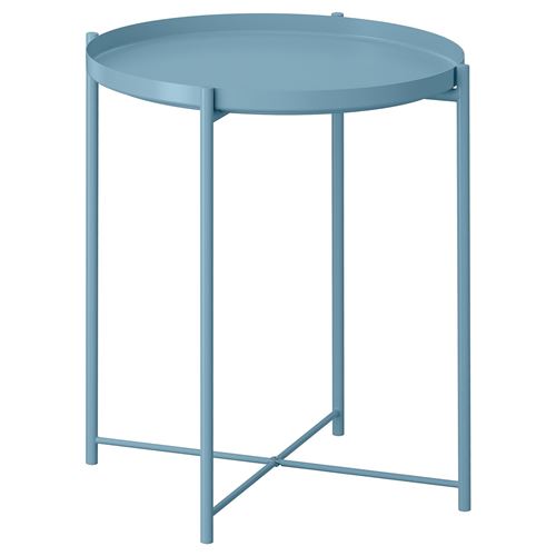 IKEA - GLADOM, tray table, light blue, 45x53 cm