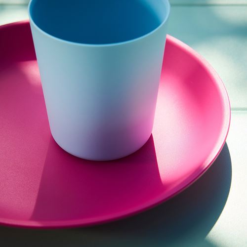 IKEA - MARULK, piknik seti, pembe-mavi