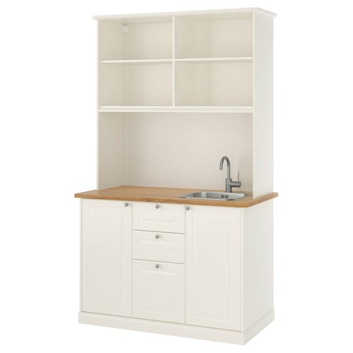 IKEA - ÖNNERUP/FYNDIG/LILLVIKEN, mini kitchen, off white, 130x64x219 cm
