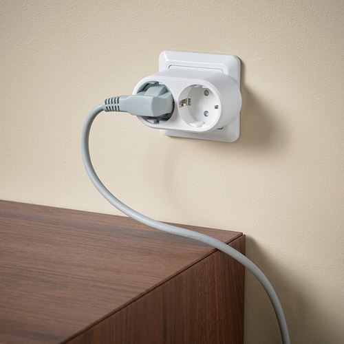 IKEA - KOPPLA, 2'li priz çoğaltıcı, beyaz