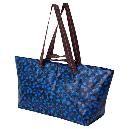 IKEA - SPJUTSO, storage bag, blue-patterned, 22 l
