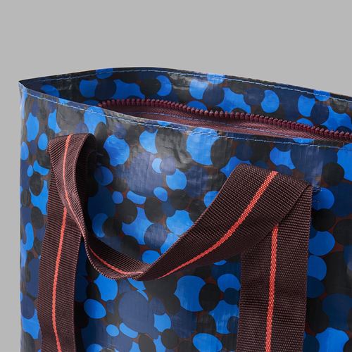 IKEA - SPJUTSO, storage bag, blue-patterned, 22 l