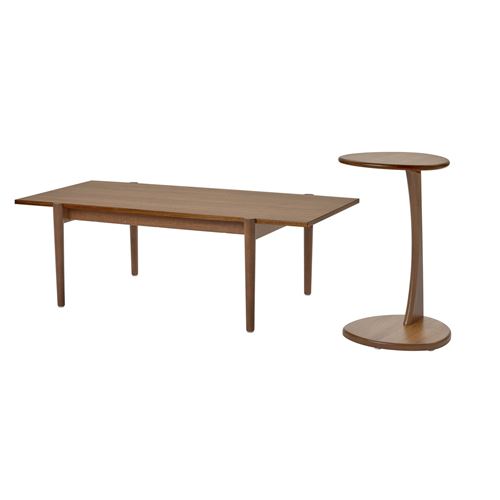 IKEA - UGGLERUM, sehpa seti, ceviz kaplama-kahverengi