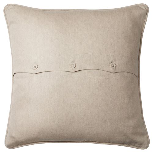 IKEA - HALLONBUSKE, cushion cover, unbleached-floral pattern, 48x48 cm