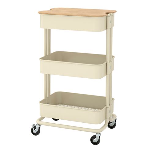 IKEA - RASKOG/NORRAVA, trolley, beige, 35x45x77 cm
