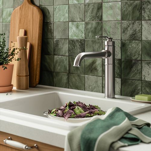 IKEA - TAKSJÖN, eviye bataryası, metal rengi, 28 cm