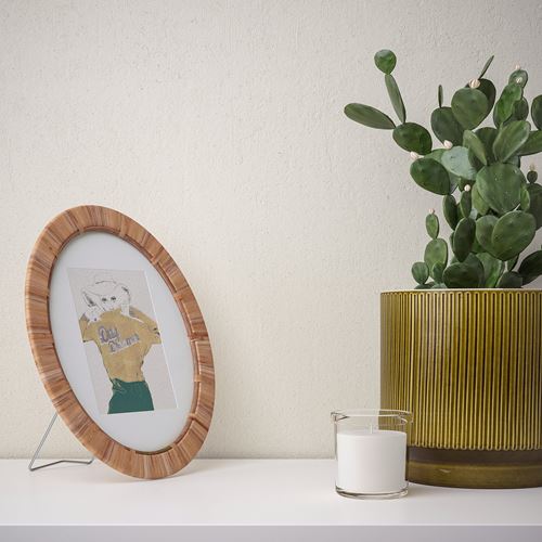 IKEA - TRIVIALSKOG, renkli çerçeve, rattan, 13x18 cm