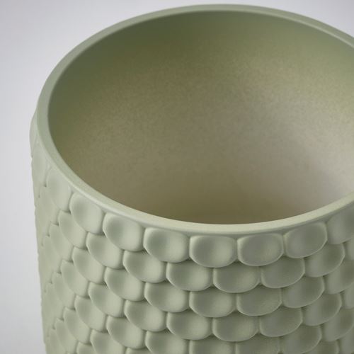 IKEA - GLACIARBJÖRN, concrete plant pot, light green, 9 cm