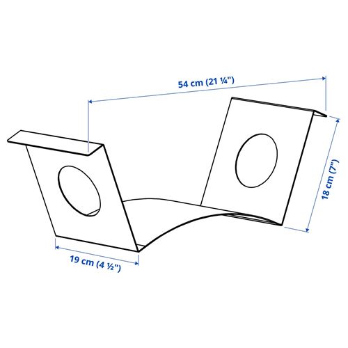 IKEA - KOMPISHANG, kitap desteği, kırmızı, 54x19x18 cm