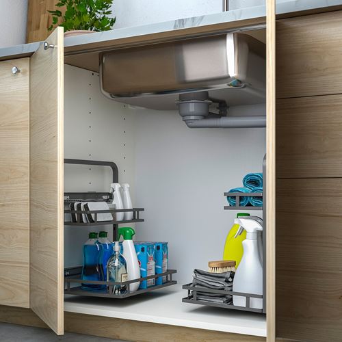IKEA - UTRUSTA, under-sink organiser, dark grey, 29x35x43 cm