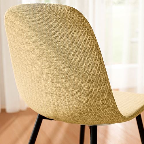 IKEA - NORDMANSSKAR, dining chair seat, Letafors yellow-beige